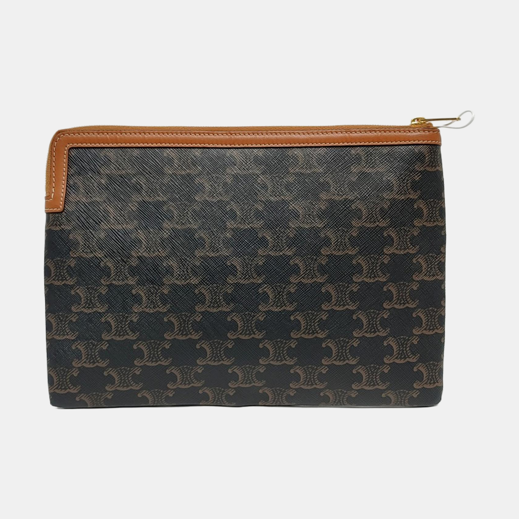 Authenticated pre-owned  TRIOMPHE Small Coated Canvas Brown - Clutch at Looply