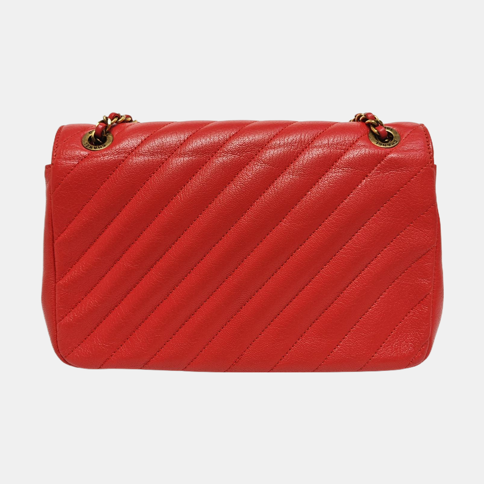 Quilted Calfskin Shoulder Bag Red