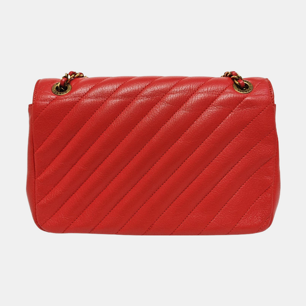 Quilted Calfskin Shoulder Bag Red