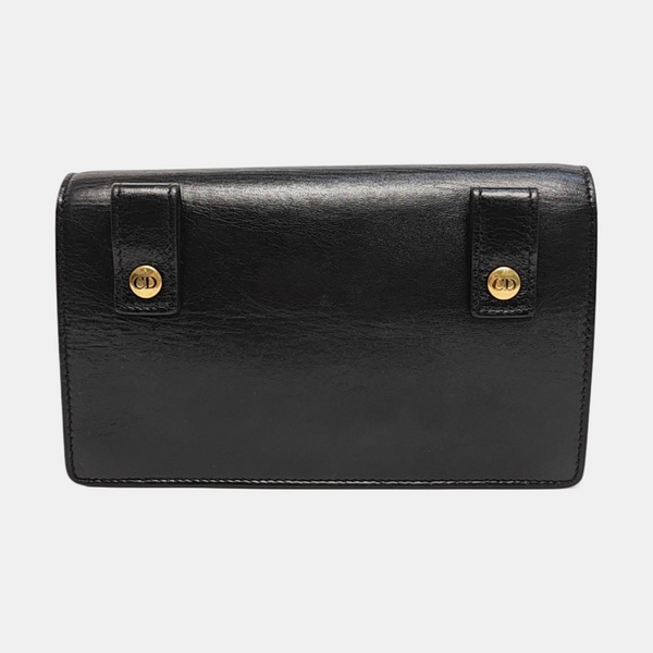 Authenticated pre-owned  Saddle Lambskin Black - Belt Bag at Looply