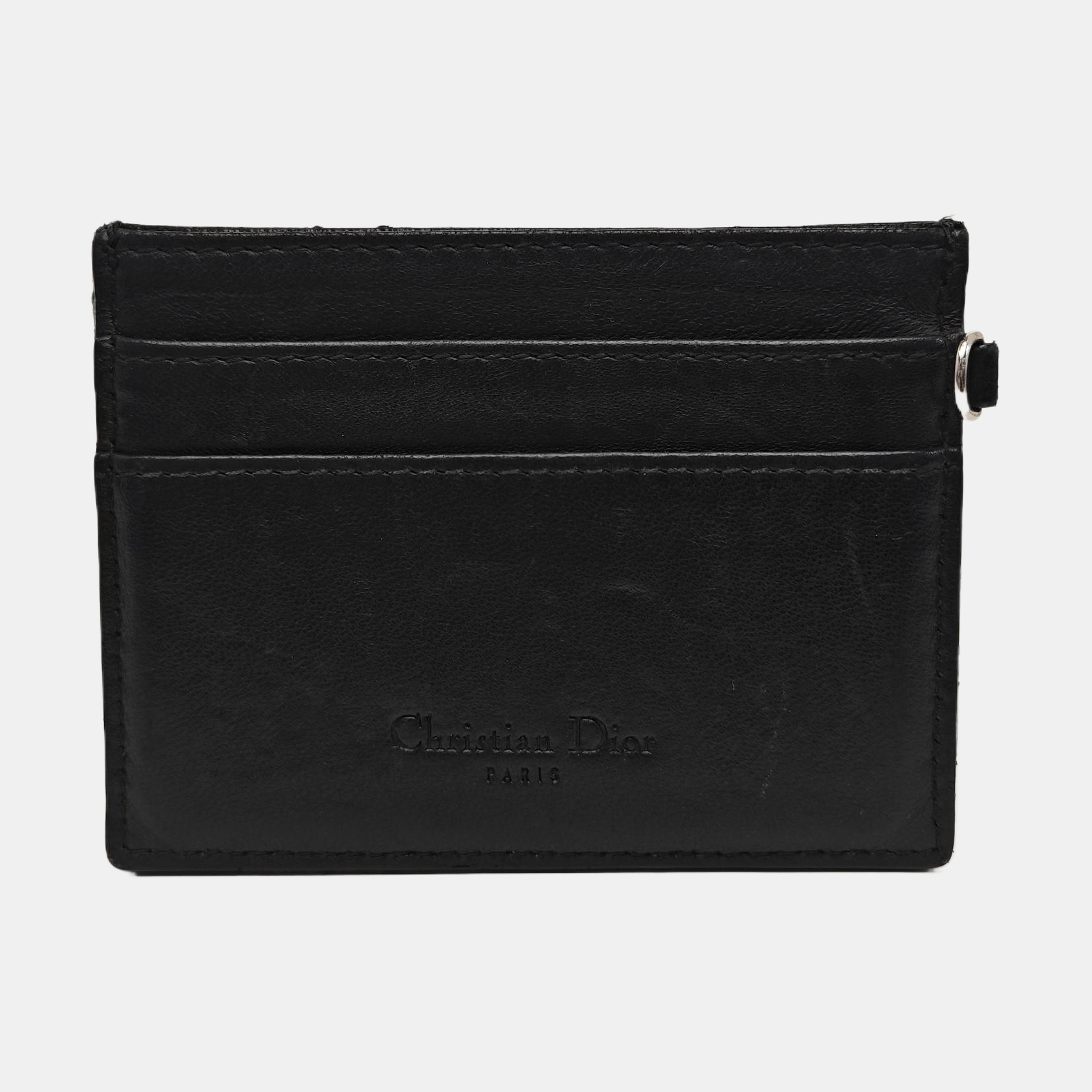 Lady Dior Quilted Lambskin Black Card Holder