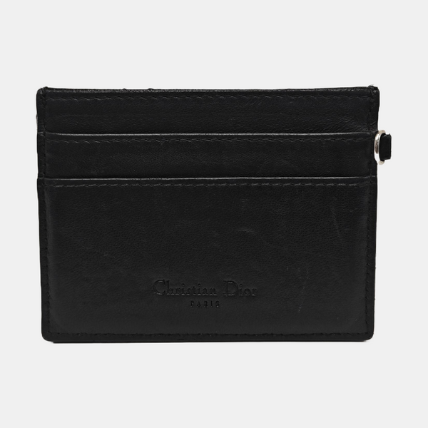 Lady Dior Quilted Lambskin Black Card Holder