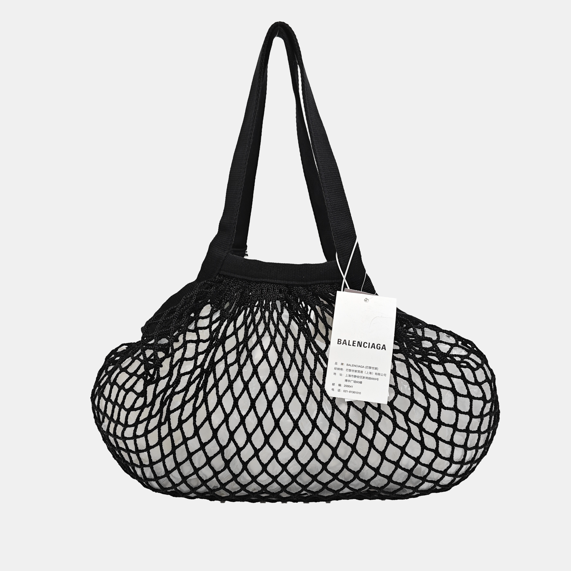 Fabric Top Handle Bag Black
