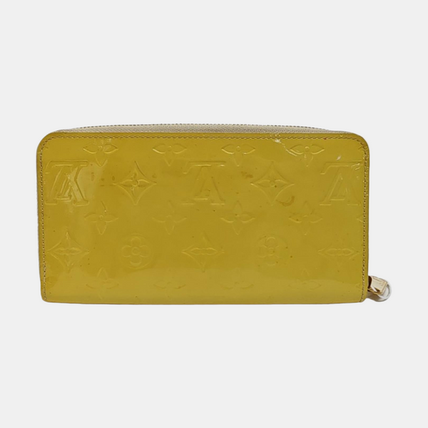 ZIPPY Monogram Patent Leather Yellow Wallet