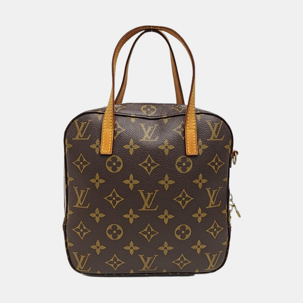 SPONTINI Monogram Coated Canvas Brown