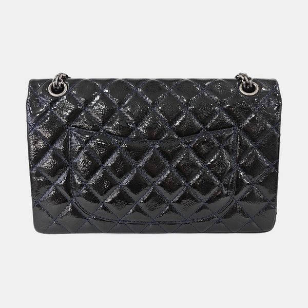 Authenticated pre-owned  2.55 227 (jumbo) Quilted Patent Leather Blue - Shoulder Bag at Looply