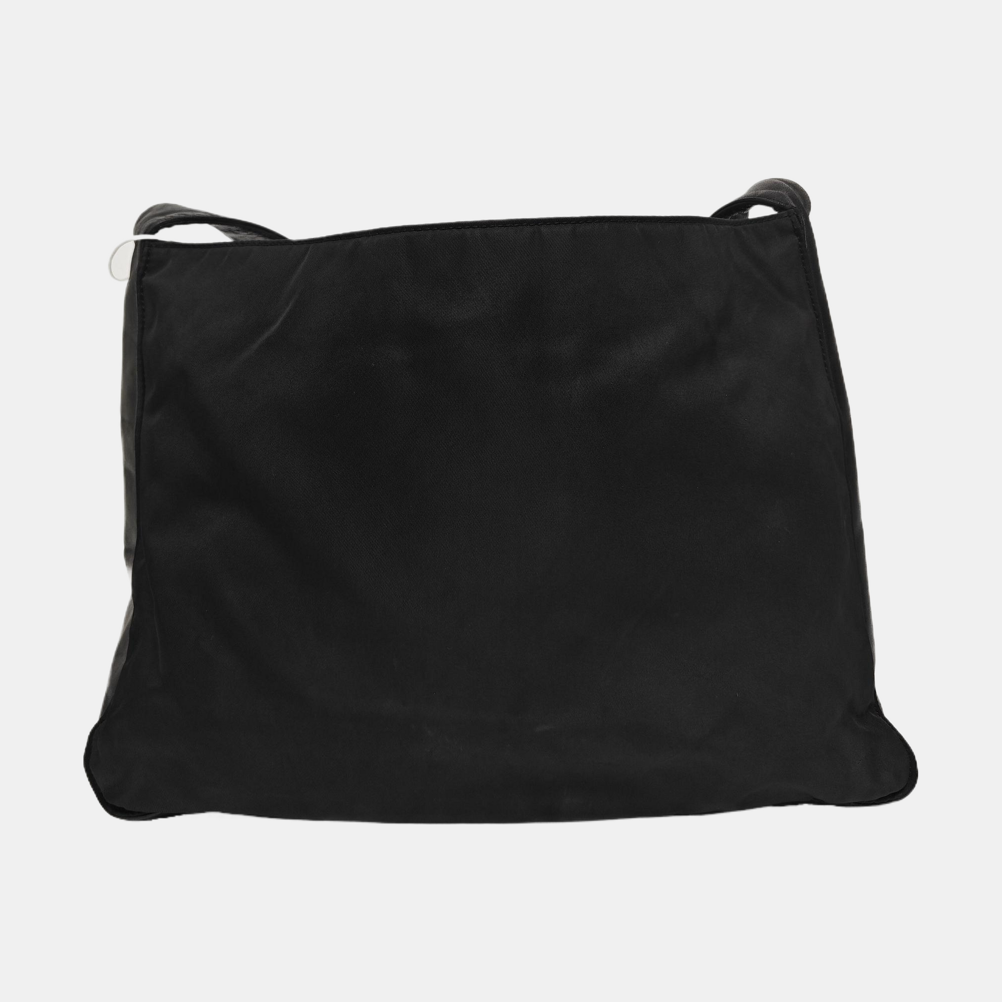 Nylon Shoulder Bag Black