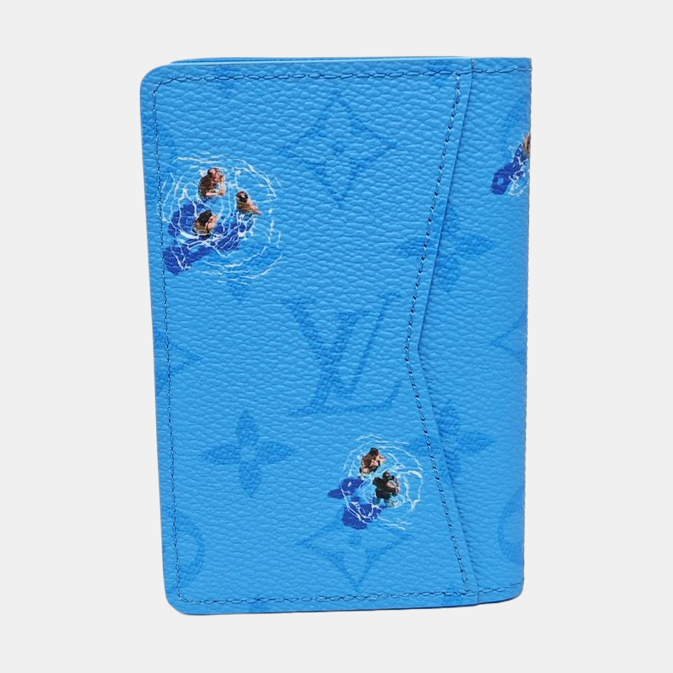 BRAZZA Coated Canvas Blue Card Holder