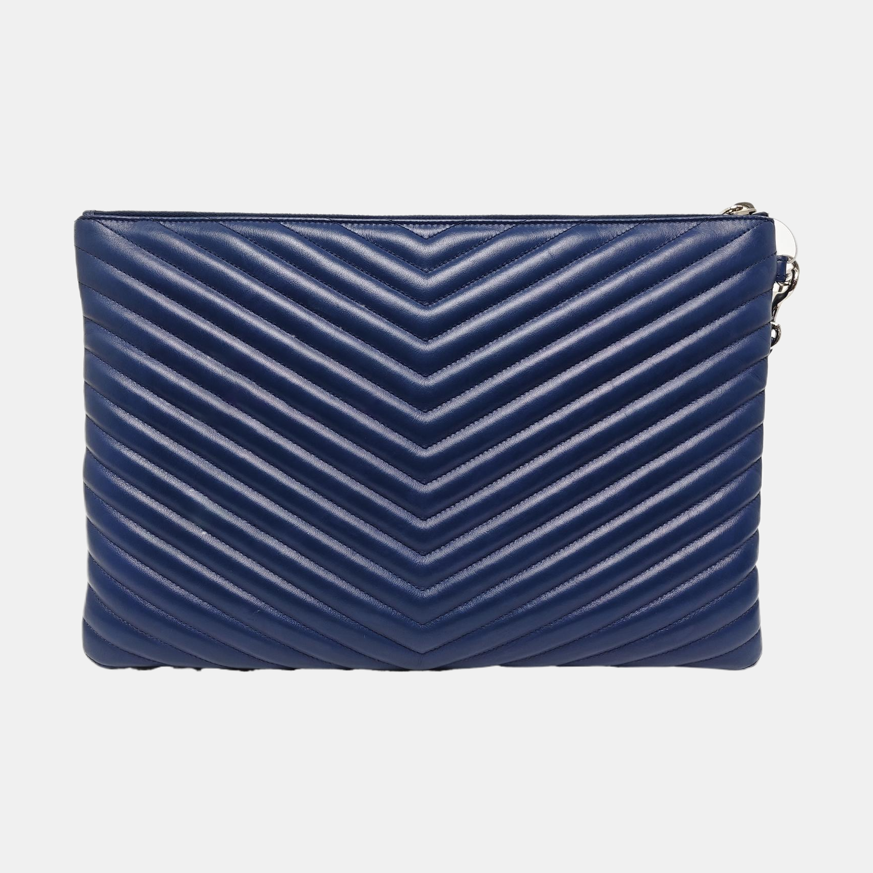 MONOGRAM Chevron Calfskin Blue