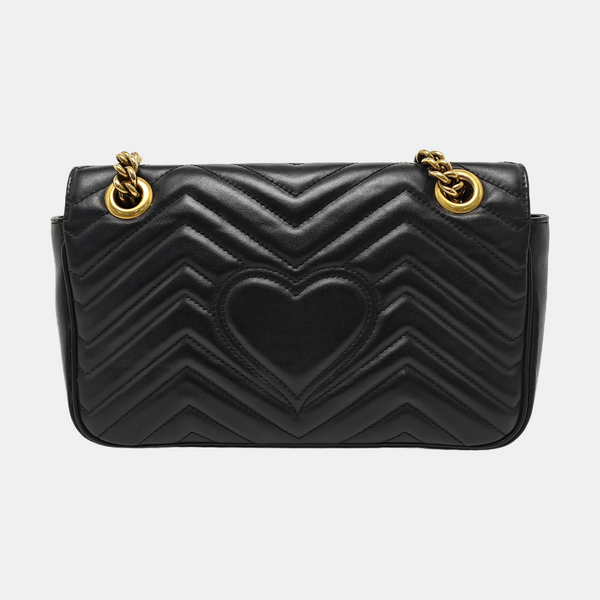 GG Marmont Medium Quilted Calfskin Black