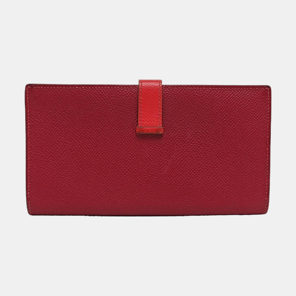 Bearn Medium Epsom Red Wallet