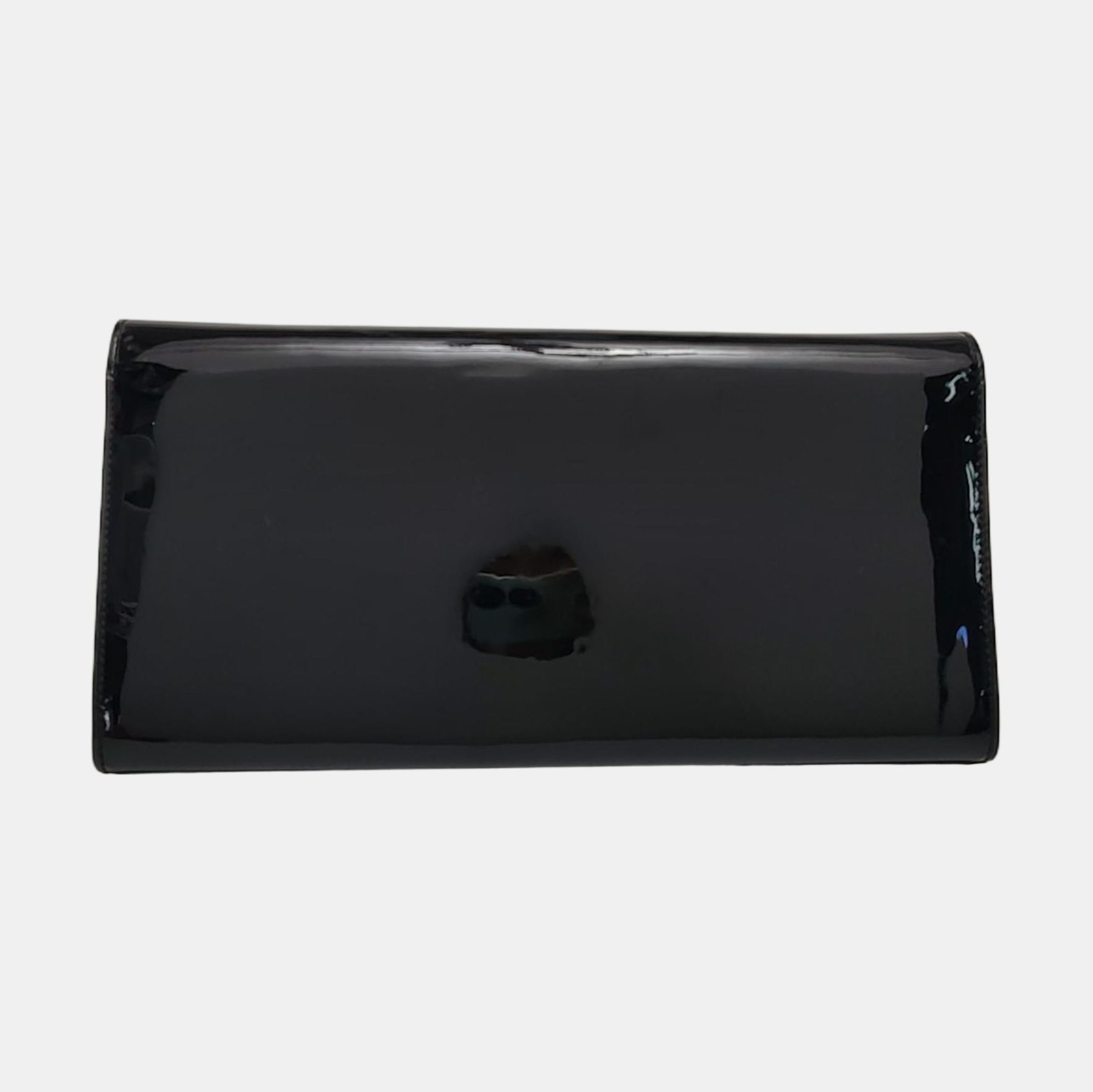 Authenticated pre-owned  KATE Small Patent Leather Black - Clutch at Looply