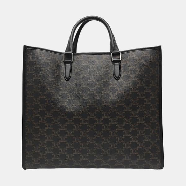 Coated Canvas Shoulder Bag Brown