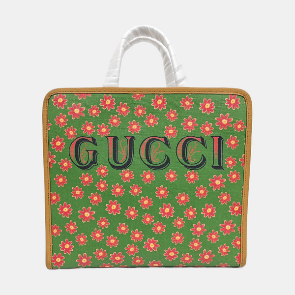 Coated Canvas Top Handle Bag Multicolor