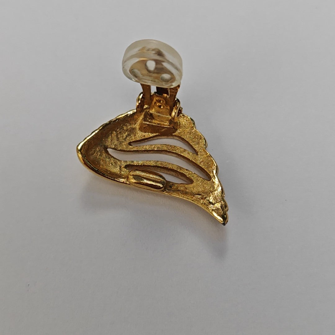 Metal Gold Clip On Earrings
