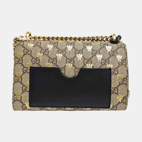 Padlock Small Monogram Coated Canvas Beige