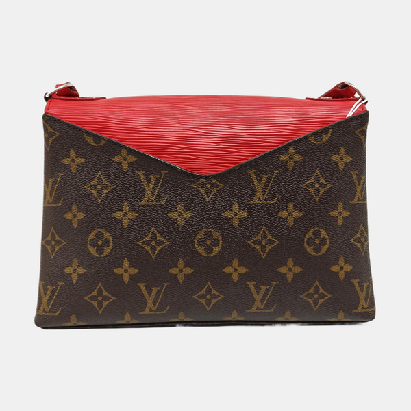 SAINT MICHEL Monogram Coated Canvas Brown