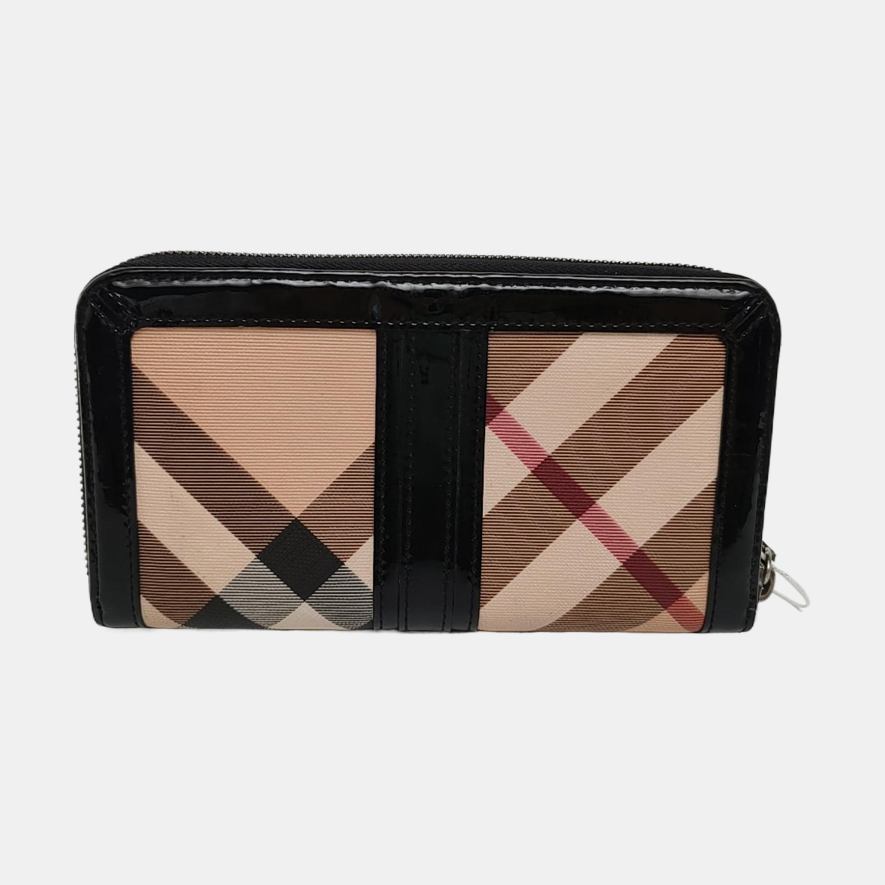 Coated Canvas Wallet Beige