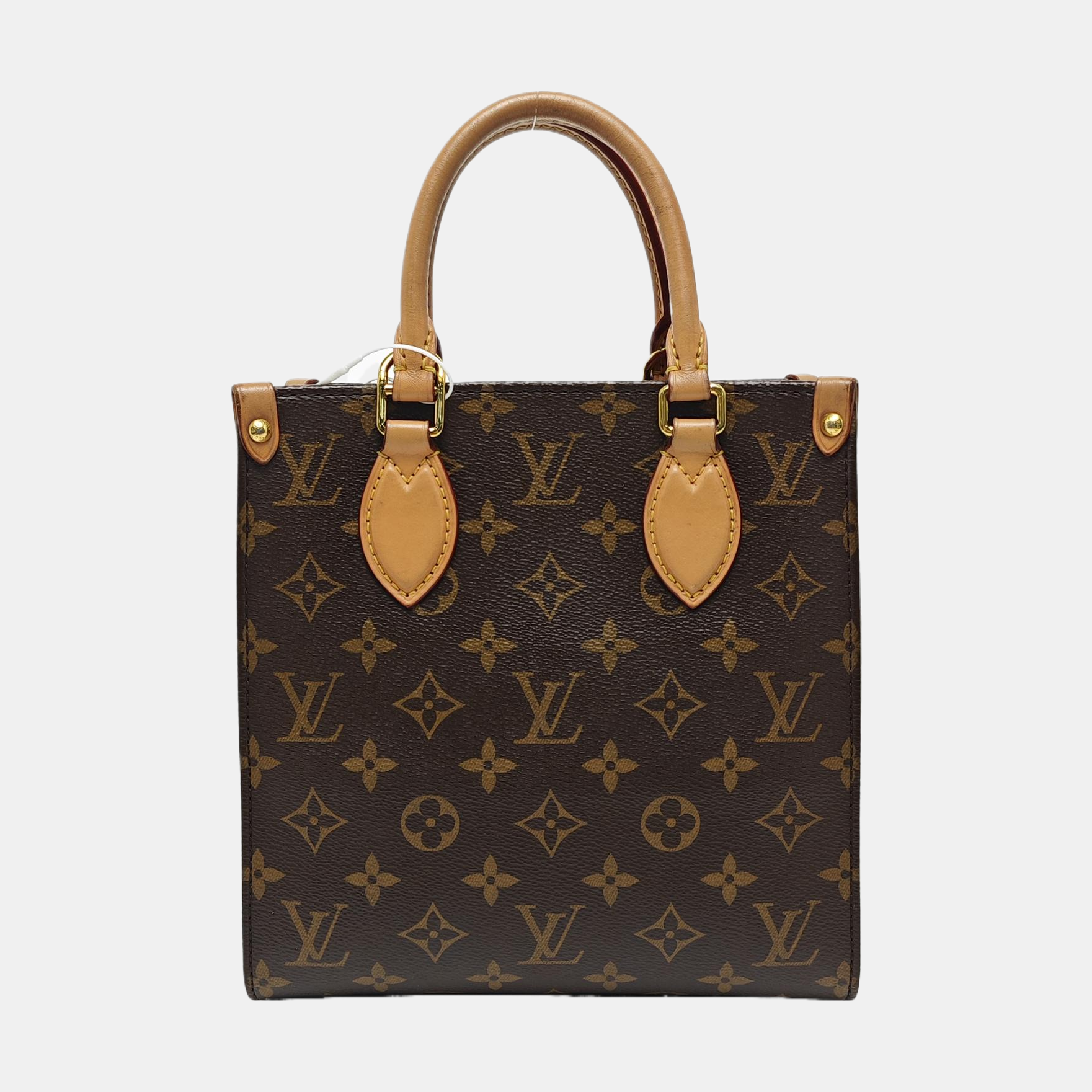 SAC PLAT BB Monogram Coated Canvas Brown
