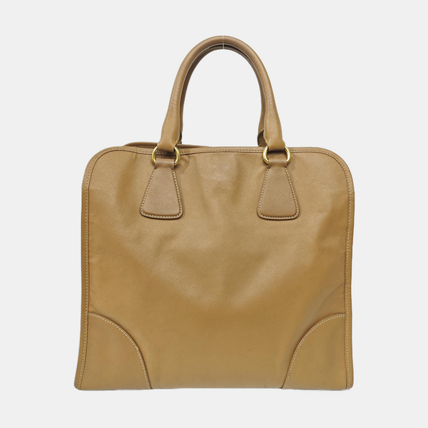 Saffiano Calfskin Tote Bag Brown