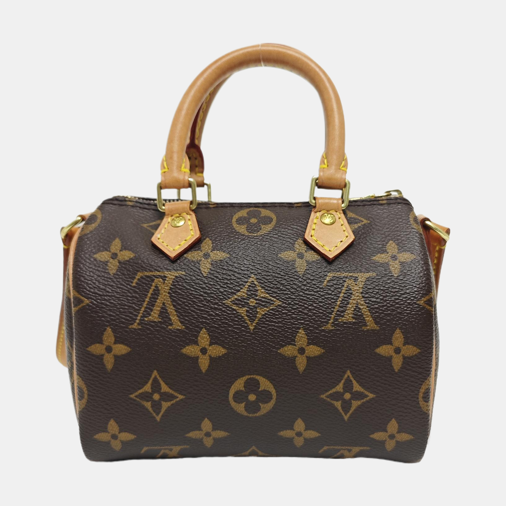 SPEEDY Nano Monogram Coated Canvas Brown