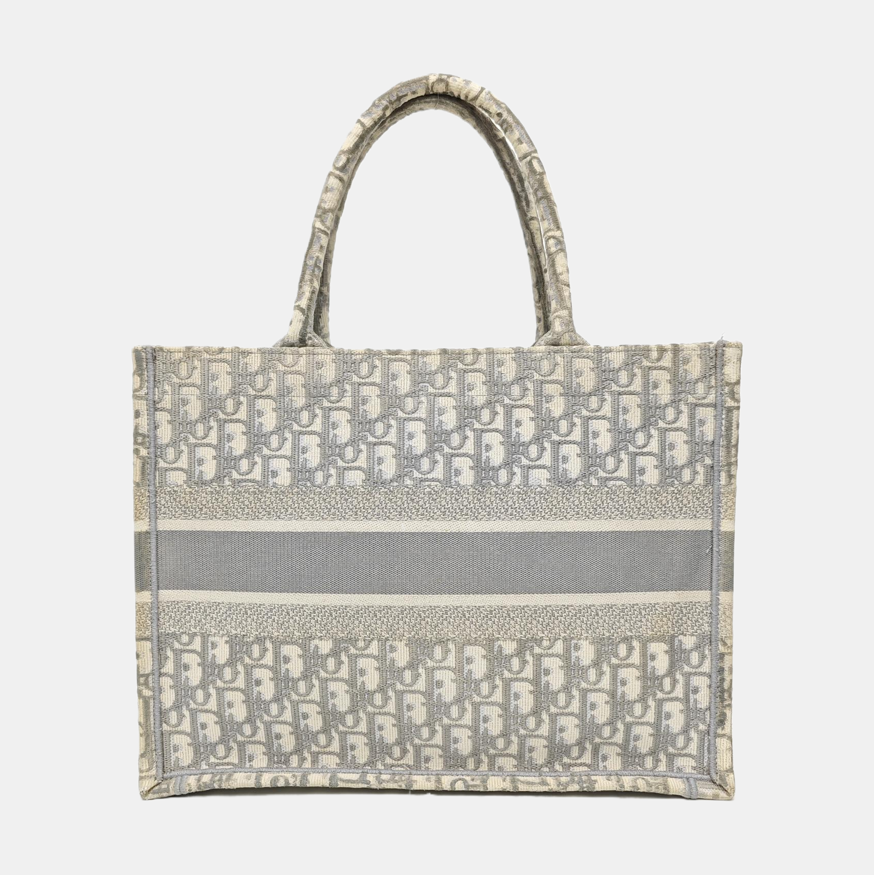 Book Tote Medium Oblique Canvas Gray