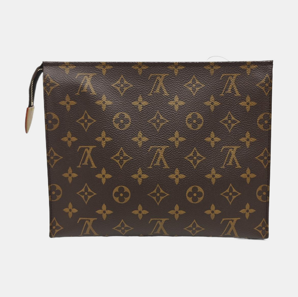 TOILET POCKET 26 Monogram Coated Canvas Brown