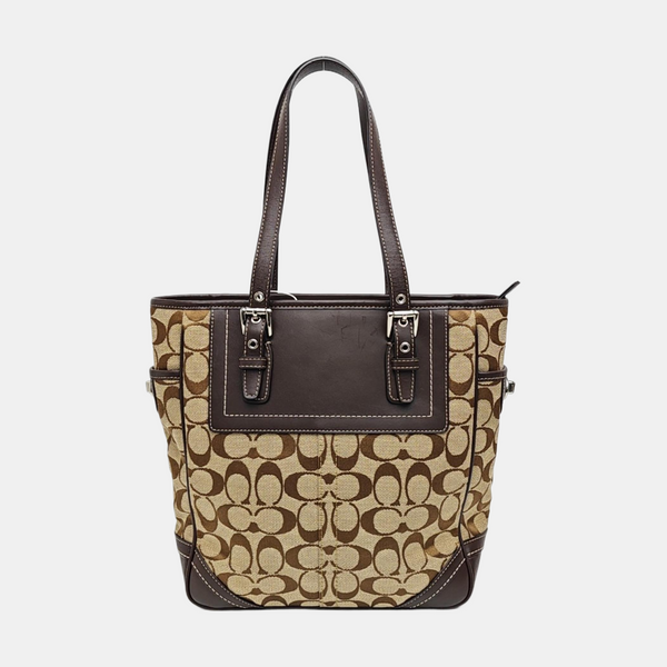 Monogram Canvas Tote Bag Brown