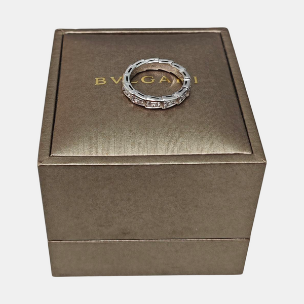 SERPENTI 18k White Gold Silver Ring EU 49