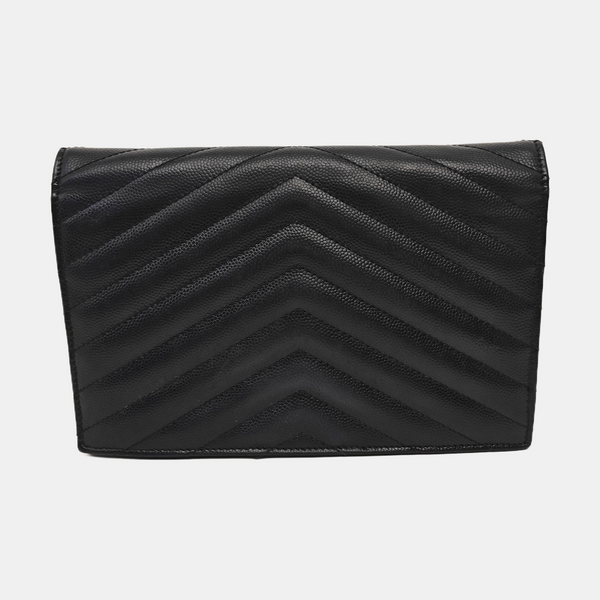 MONOGRAM WOC Chevron Calfskin Black