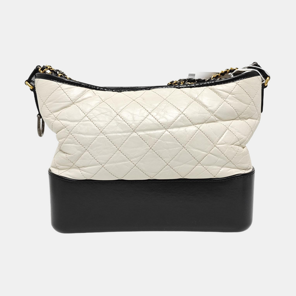 GABRIELLE Medium Quilted Calfskin White