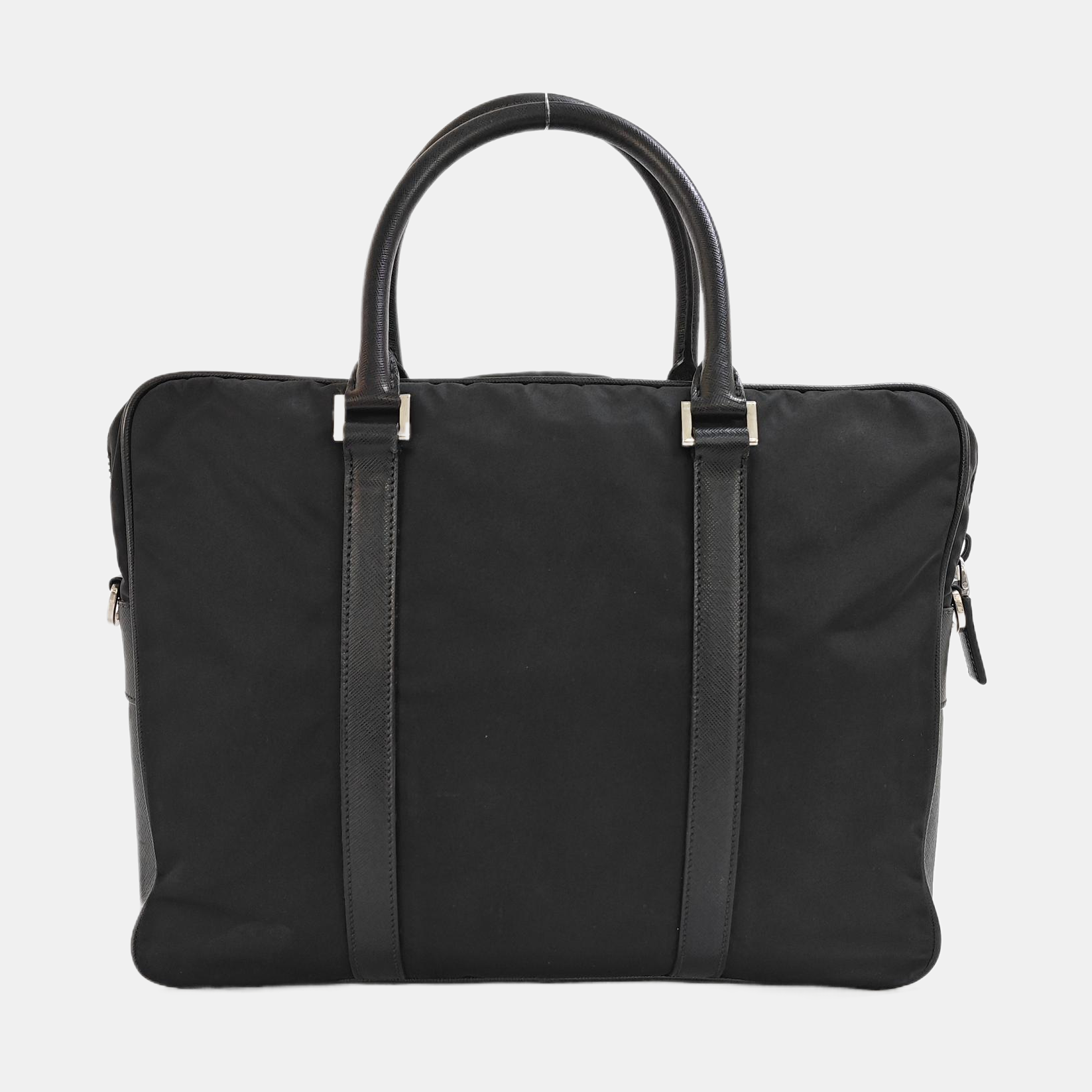 Nylon Top Handle Bag Black