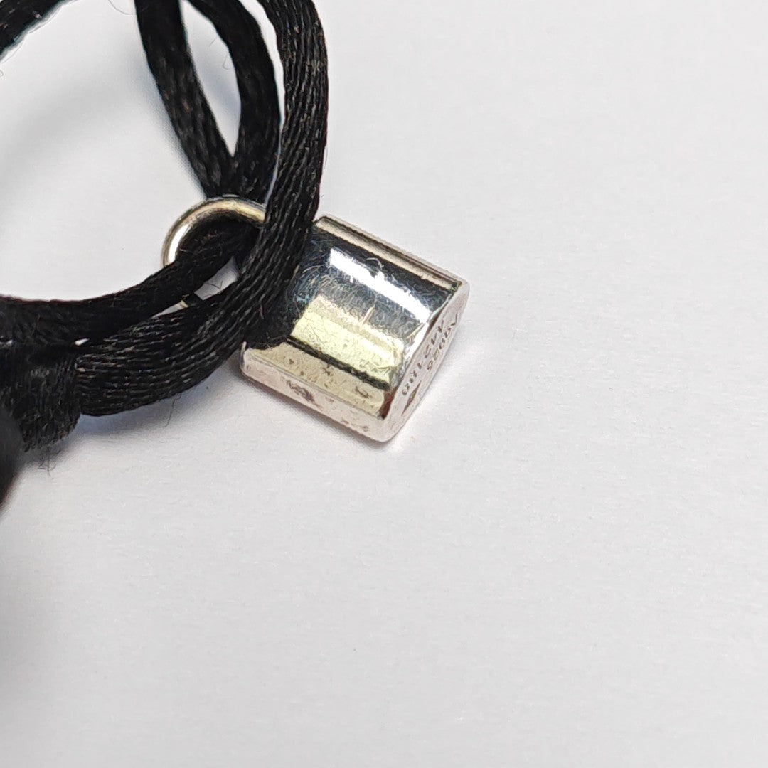 SILVER LOCKIT X VIRGIL ABLOH Fabric Black Bracelet