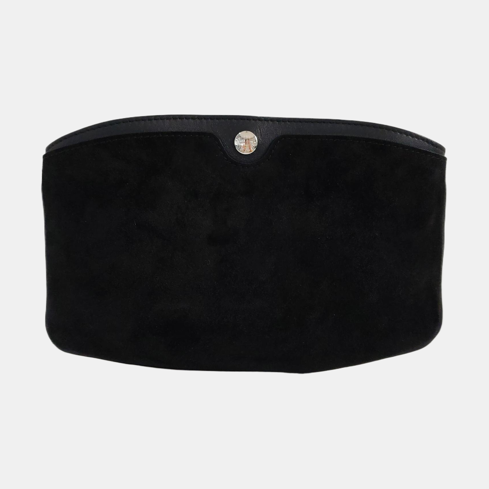 Suede Crossbody Bag Black