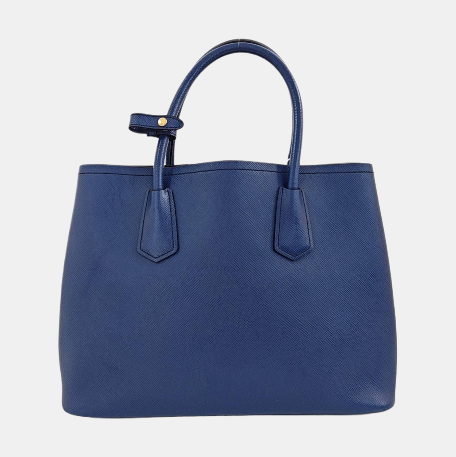 Double Large Saffiano Calfskin Blue