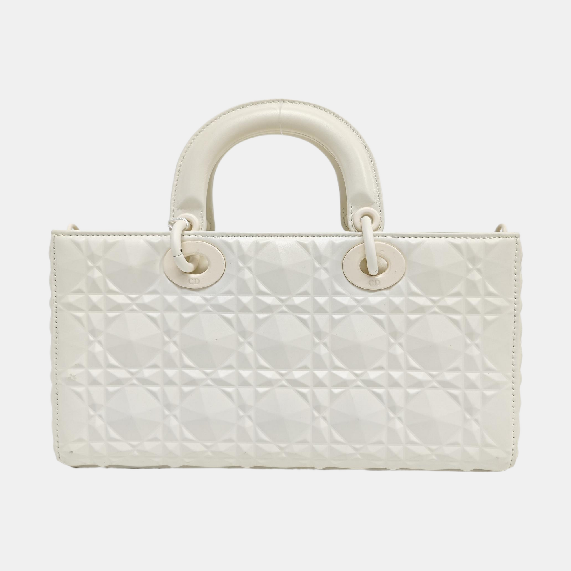 Lady D-Joy Medium Cannage Calfskin Beige
