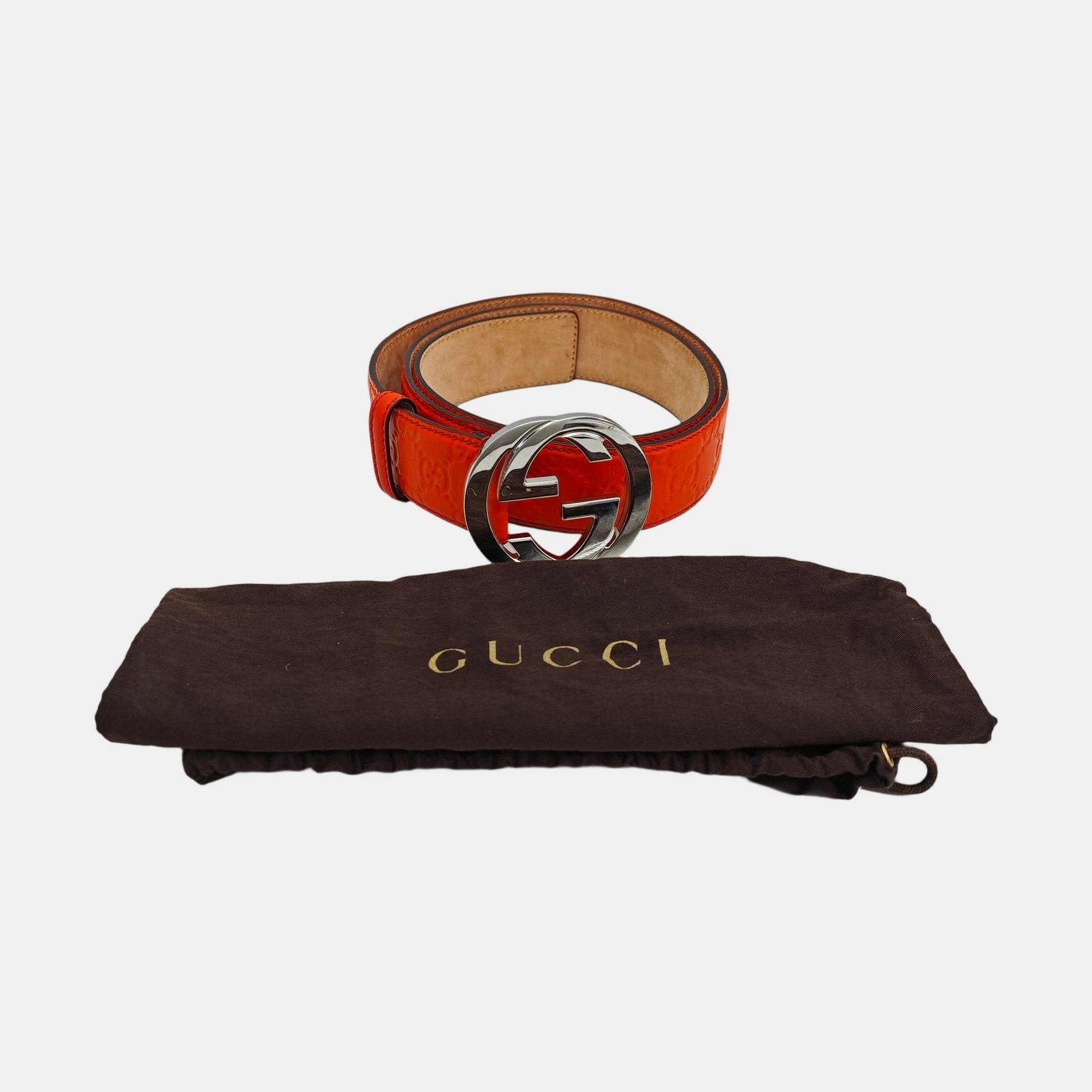 Leather Belt Orange