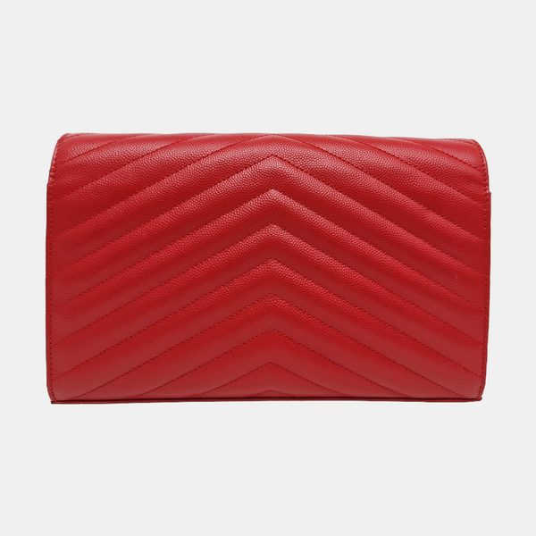 MONOGRAM Medium Chevron Calfskin Red