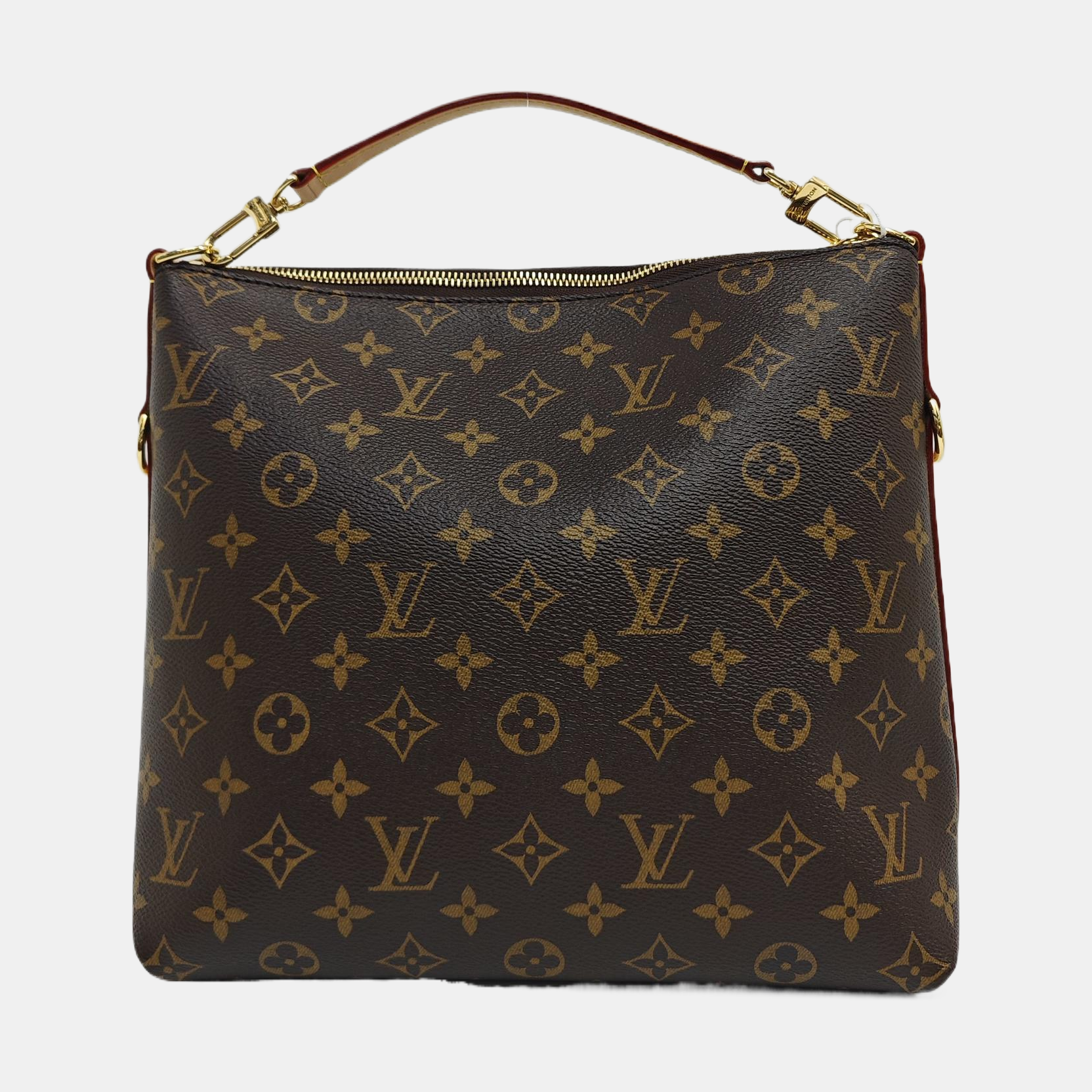 Monogram Coated Canvas Shoulder Bag Brown