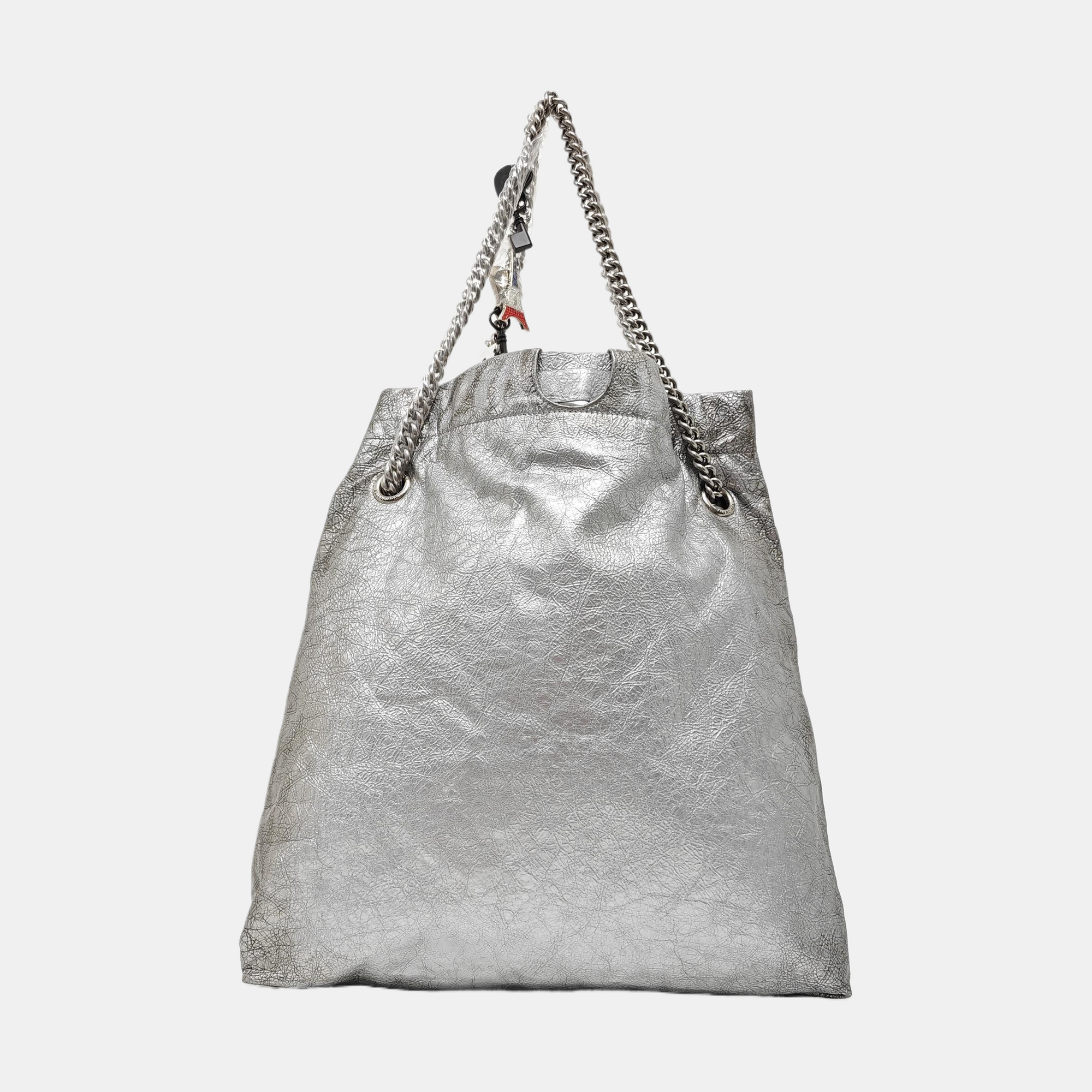 Crush Medium Calfskin Silver