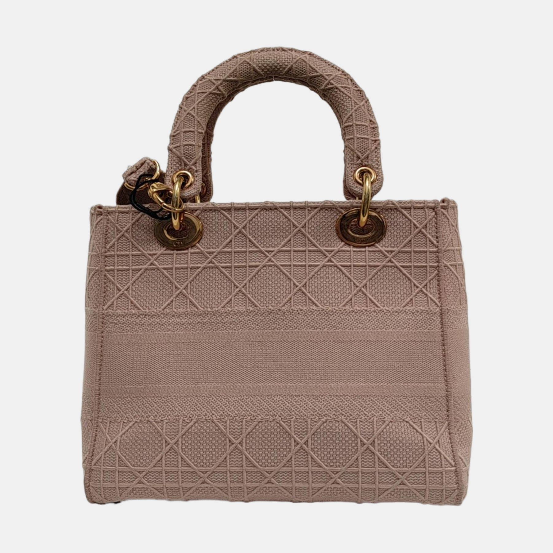 Lady D-Lite Medium Cannage Canvas Pink