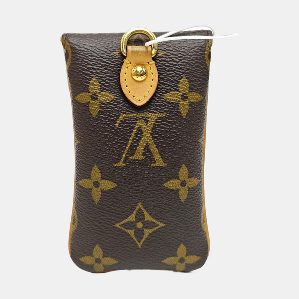 Monogram Coated Canvas Key Pouch MM Brown