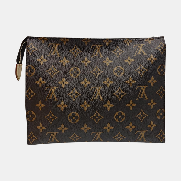 TOILET POCKET 26 Monogram Coated Canvas Brown