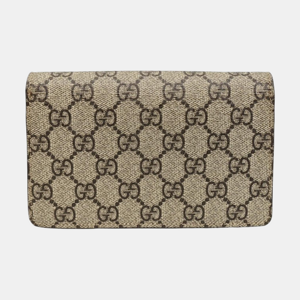 Dionysus Super Mini Monogram Coated Canvas Beige