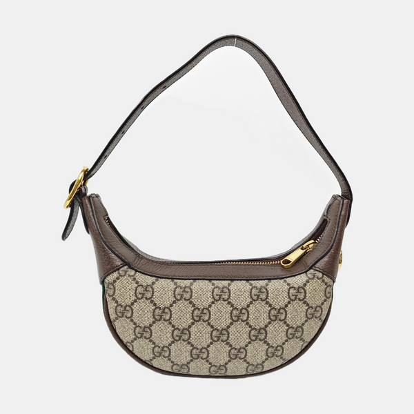 Ophidia Mini Monogram Coated Canvas Beige