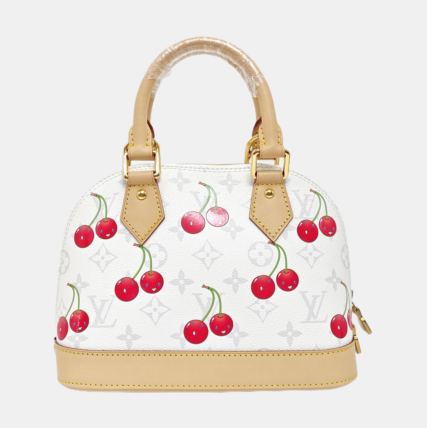 ALMA BB Monogram Coated Canvas White