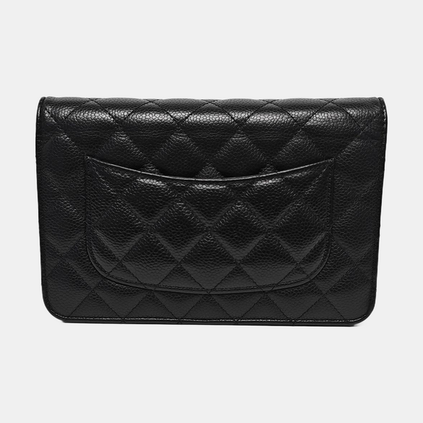 WOC Quilted Grained Calfskin Black