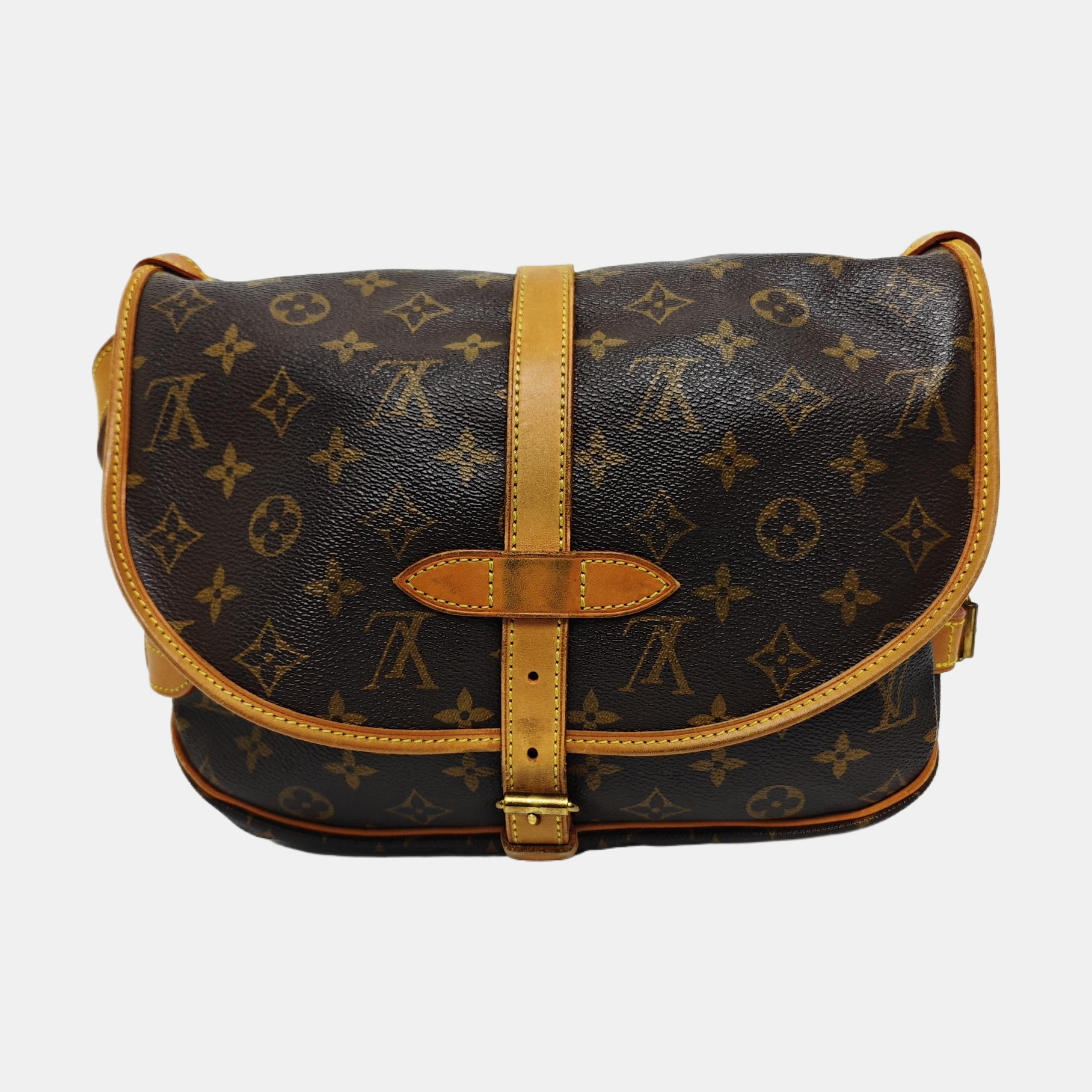 SAUMUR 30 Monogram Coated Canvas Brown