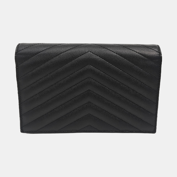 MONOGRAM WOC Chevron Calfskin Black