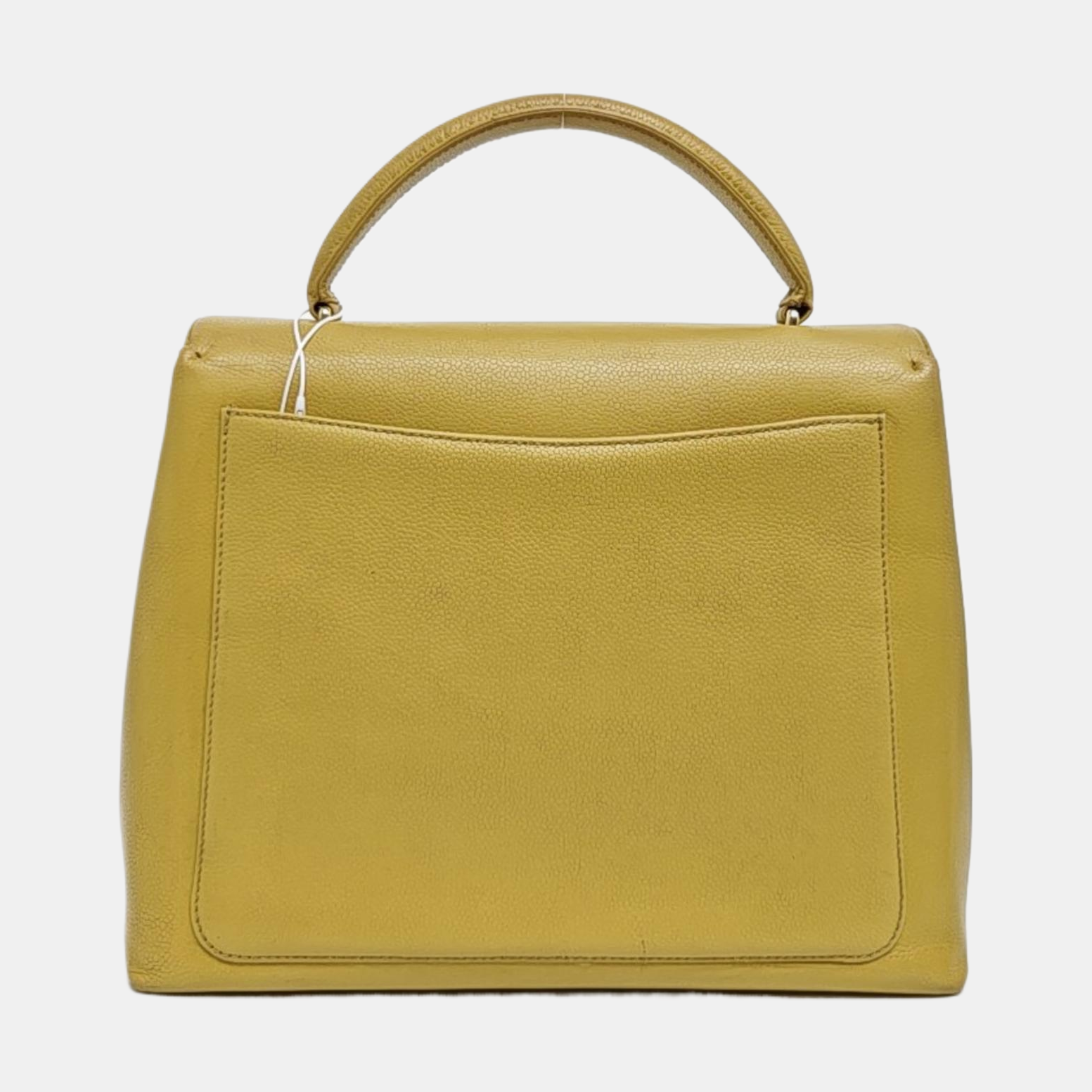 Quilted Calfskin Top Handle Bag Yellow